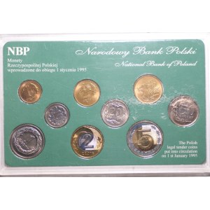 Zestaw monet obiegowych po denominacji 1990-1995