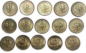 1 cent 1990-2010 - sada 15 mincí
