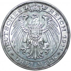 NEMECKO - Prusko, Wilhelm II - 3 známky 1911 (A) 100 rokov Vroclavskej univerzity