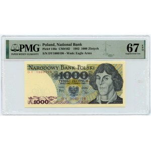1,000 zloty 1982 - series DY - PMG 67 EPQ