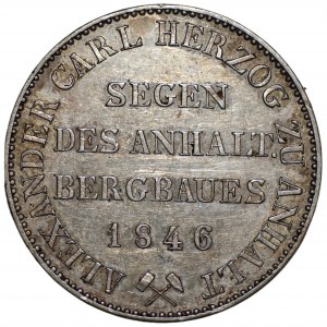 Niemcy - Księstwo Anhalt-Bernburg (1806 - 1867) - 1 talar 1846