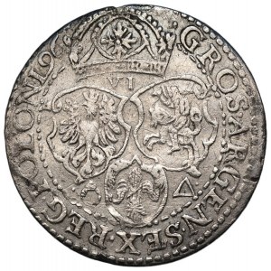 Sigismund III Vasa (1587-1632) - Sixpence 1596 - Malbork - large bust