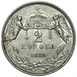 HUNGARY - Franz Joseph - 2 crowns 1912
