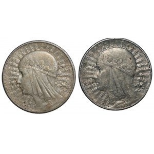 10 gold 1932,1933 Polonia - set of 2 pieces