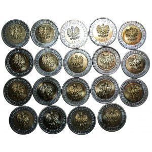 5 Zloty 2014-2024 - Alle 5 Zloty-Münzen