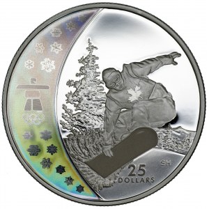 Canada 25 $ Jeux olympiques de Vancouver 2008 Snowboarding