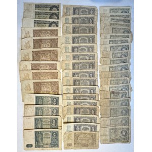 Sada bankovek 5, 10, 20, 50, 100 a 5000 zlotých (1940-1941)