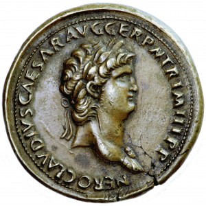 Neron, sesterc - medal Giovanni'ego Cavino, 1500-1570, Padwa