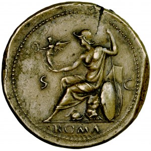 Neron, sesterc - medal Giovanni'ego Cavino, 1500-1570, Padwa