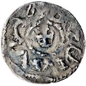 Polska, Bolesław III Krzywousty, denar typu św. Wojciech i książę, men. Kraków