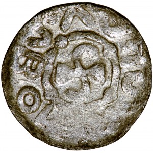 Polska, Śląsk, Bolesław Krzywousty jako władca dzielnicowy, denar Monogram/głowa, 1097-1107, men. Wrocław