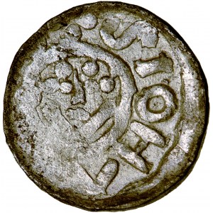 Polska, Śląsk, Bolesław Krzywousty jako władca dzielnicowy, denar Monogram/głowa, 1097-1107, men. Wrocław