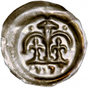 Polska, Księstwo Krakowskie, Władysław Laskonogi (?), brakteat, typ „2 lilie”