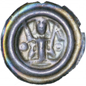 Polska, Księstwo Głogowskie lub Żagańskie, szeroki brakteat, 2. połowa XIII w.