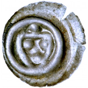 Polska, Mazowsze, brakteat Tarcza z trzema kulkami, połowa XIV w.