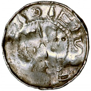Germany, East Saxony (Ostfalia), cross denarius of the banner type, ca. 1050-1060