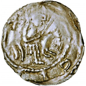 Polabie, Stodoranie, Przybysław Henry, denarius, before 1150, men. Brenna (Brandenburg)