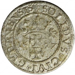 Polska, oblężenie Gdańska, szeląg oblężniczy, 1577, men. Gdańsk