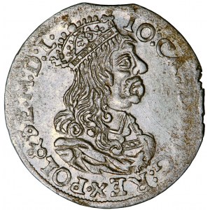 Polska, Jan Kazimierz, Korona, trojak, 1662, men. Kraków