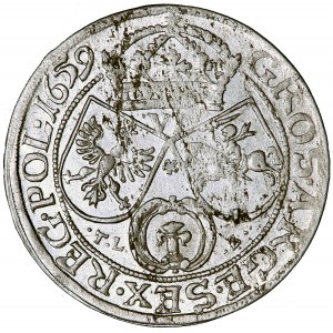 Polska, Jan Kazimierz, Korona, szóstak, 1659, men. Kraków