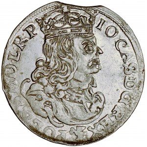 Polska, Jan Kazimierz, Korona, szóstak, 1661, men. Poznań, Mikołaj Gill