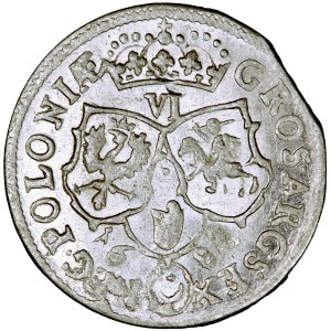 Polska, Jan III, Korona, szóstak, 1682, men. Bydgoszcz, Tytus Liwiusz Boratyni, Jan Andrzej Morsztyn
