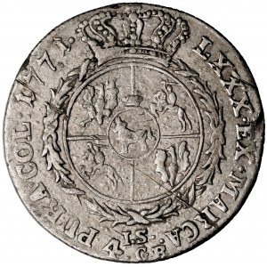 Polska, Stanisław August, złoty, 1771, men. Warszawa, Justyn Schröder