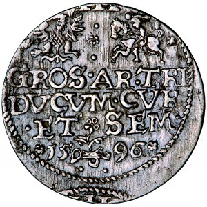Polska, Kurlandia i Semigalia, Fryderyk Kettler, trojak, 1596, men. Mitawa (Jelgava)