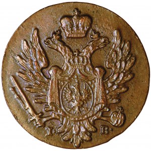 Polska, Królestwo kongresowe, Aleksander I, grosz z miedzi krajowej, 1822, men. Warszawa, Jakub Benik