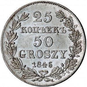 Polska, Mikołaj I, 25 kop = 50 gr, 1846, men. Warszawa