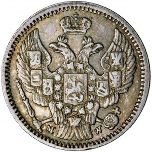Polska, Mikołaj I, 20 kopiejek = 40 groszy, 1850, men. Warszawa