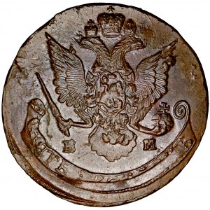 Rosja, Katarzyna II, 5 kopiejek, 1786, men. Suzun