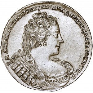 Rosja, Anna, rubel, 1733, mennica kadaszewska (Moskwa)