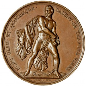 Polska (Francja), Wielka Emigracja, Towarzystwo Litewskie i Ziem Ruskich, medal na pamiątkę Powstania Listopadowego na ziemiach zabranych, proj. Jean Jacques Barre, Paryż, 1832, wykonanie: Genewa, 1833