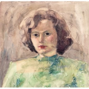 Irena Knothe (1904-1986), Zielona bluzka, 1952