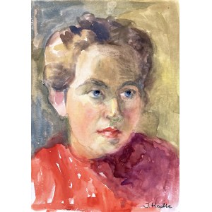 Irena Knothe (1904-1986), Porträt eines jungen Mädchens, 1970er Jahre.