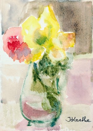 Irena Knothe (1904-1986), Kwiaty w wazonie, lata 70. XX. w.
