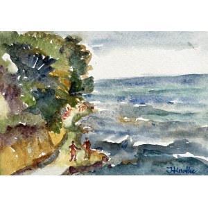 Irena Knothe (1904-1986), Seaside cliff, 1960s.