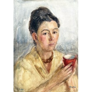 Irena Knothe (1904-1986), Rote Tasse, 1970er Jahre.