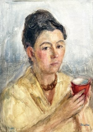 Irena Knothe (1904-1986), Czerwony kubek, lata 70. XX w.