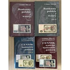 Czesław Miłczak Banknoty Polskie i Wzory Tom I i II 2023 oraz cenniki do tych katalogów