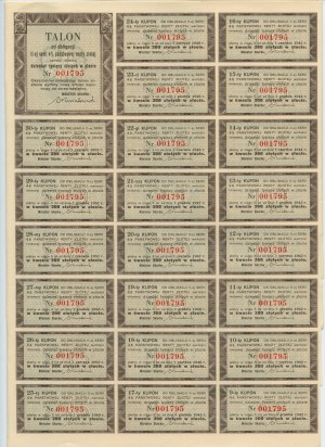 Obbligazione della 2a serie 4% della pensione statale in oro per 10.000 zloty in oro 1937 - RZADKA