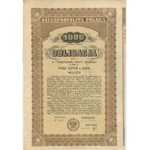 Dlhopisy série I, 3% štátna zlatá anuita 1 000 zlatých 1933 - zriedkavé