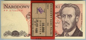 PAQUET BANQUE 100 zloty 1988 Série PP - 100 billets