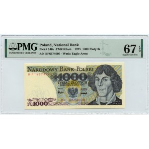 1.000 złotych 1975 - seria BF - PMG 67 EPQ (L6)