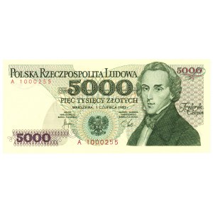 5 000 zlotých 1982 - séria A 1000255