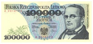 100.000 złotych 1990 - seria A
