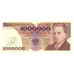 1.000.000 złotych 1991 - seria A 0600106