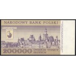 200 000 zlotých 1989 - séria R 0000075 - veľmi nízke číslovanie