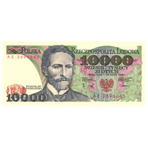 10.000 złotych 1988 - bardzo rzadka seria AE - RZADKOŚĆ L8